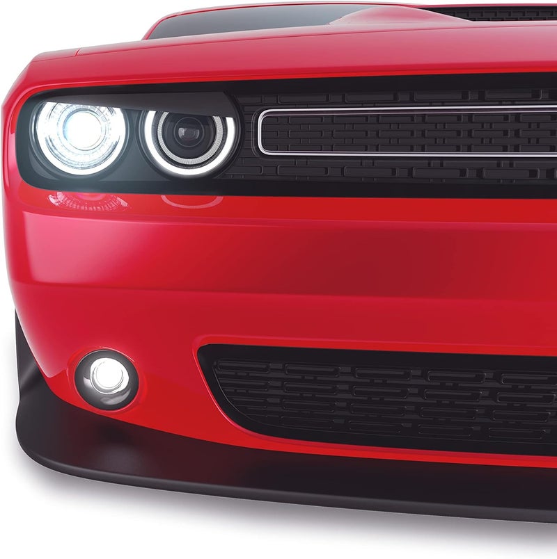 GRIDREADY Headlight eyelids for Dodge Challenger Accessories. Angry Eyes Covers attaches to Head Light Bezel. Fits sxt, gt, rt, Shaker, ta, scat Pack, SRT, 392, Hellcat, Demon, hemi etc. - Image 1